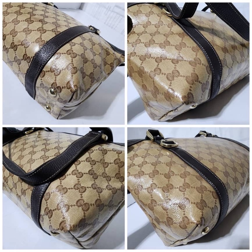 Authentic Gucci Crystal Monogram Medium Abbey Tot… - image 8
